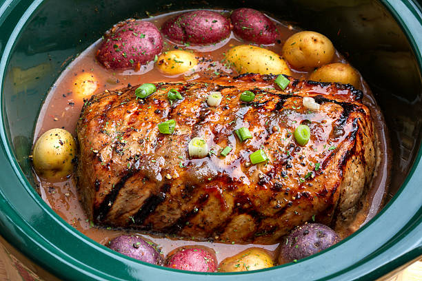 Carrots Slow Cooker Pork Roast With Potatoes And Onions Gravy Slow